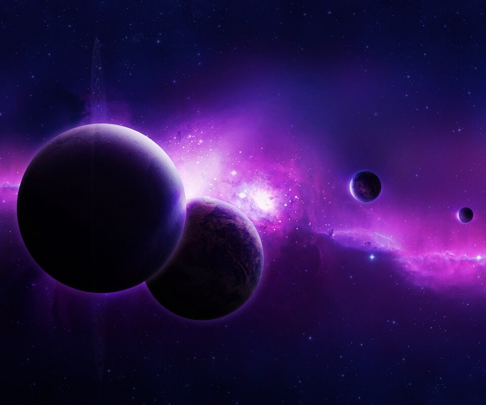 Фиолетовая вселенная обои