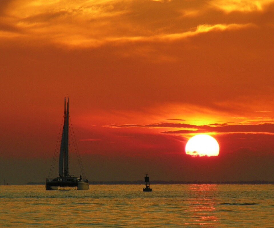 Празднование заката обои