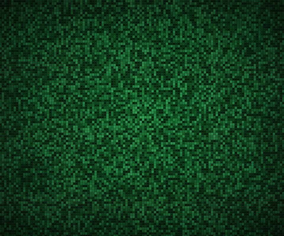 Зелёный пиксель арт обои