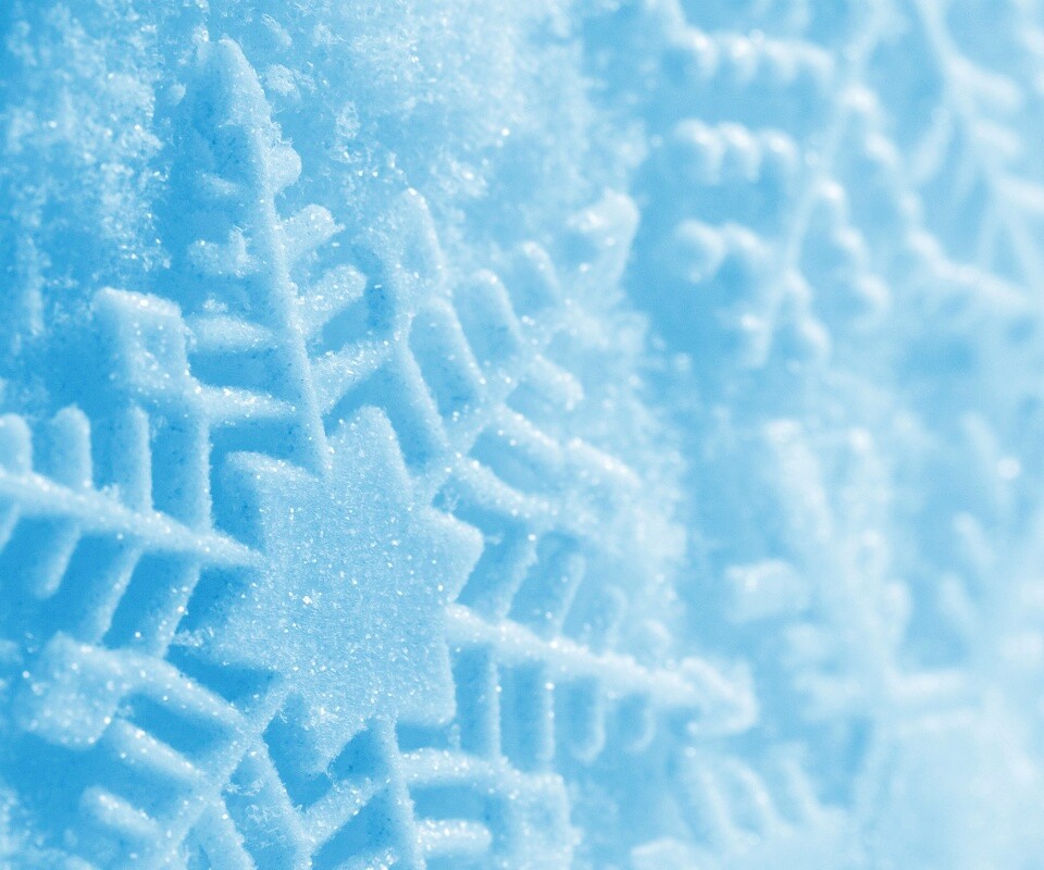 Голубая снежинка обои