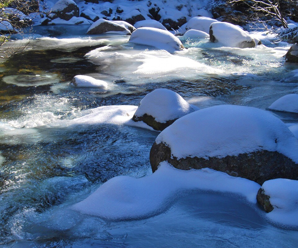 Замёрзжая речка обои