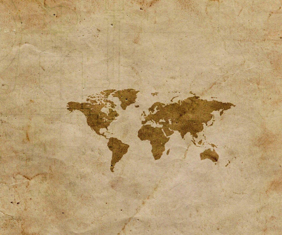 Карта мира на старой бумаге обои
