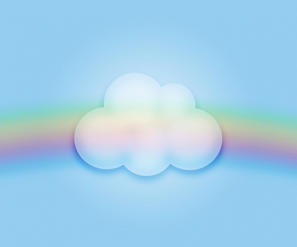 Облако за радугой обои