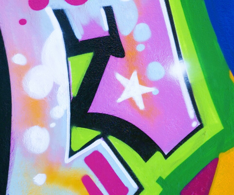 Блик на граффити обои