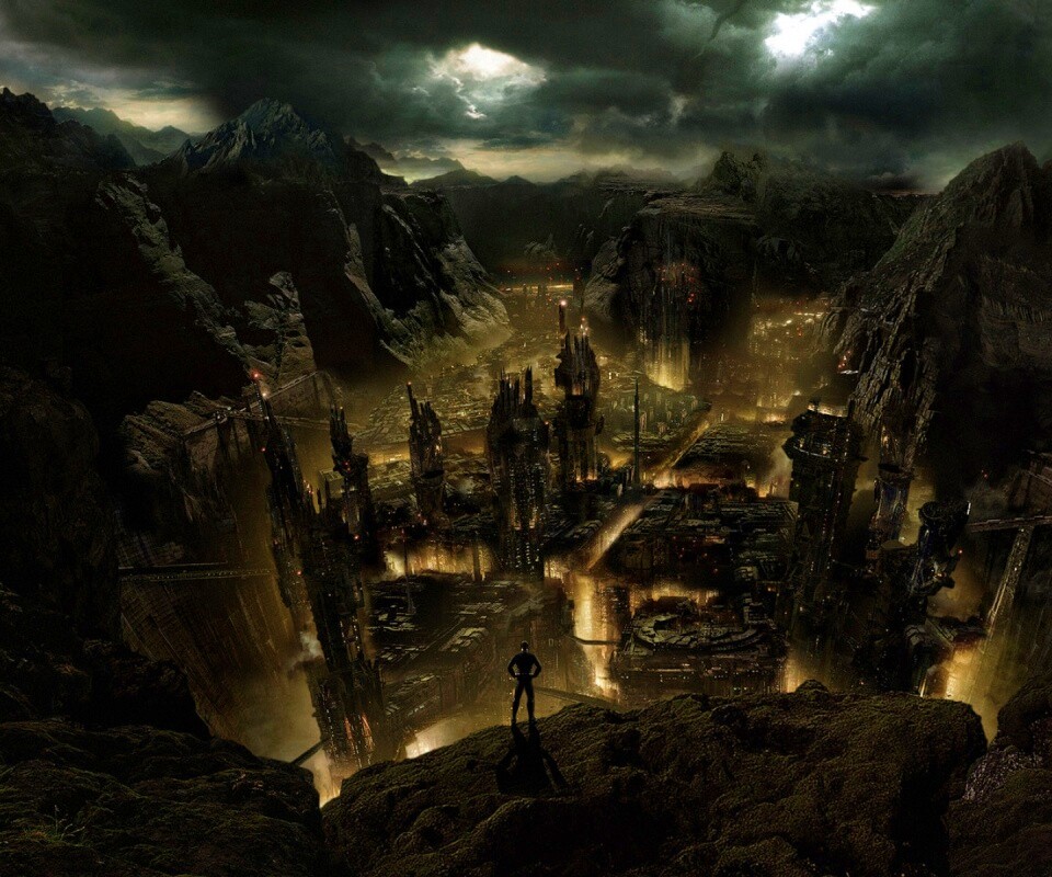 Таинственный город обои