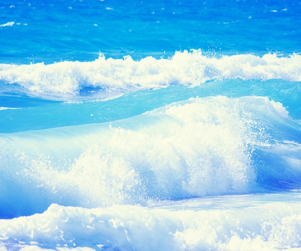 Голубые волны обои