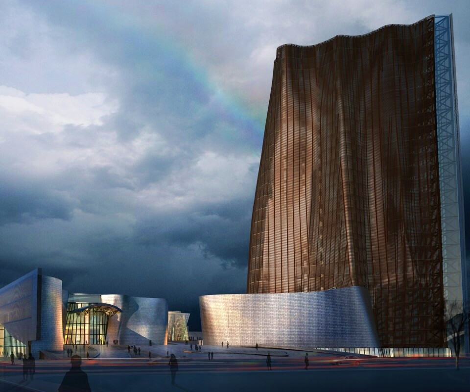 Здание обои