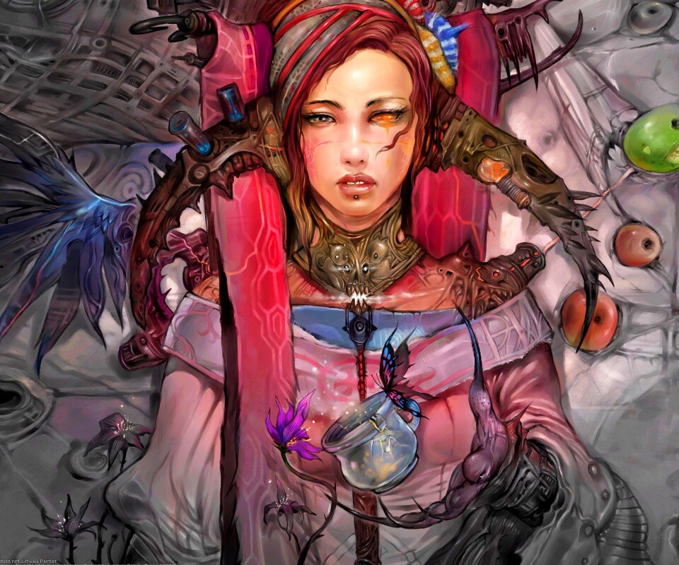 Странная девушка обои