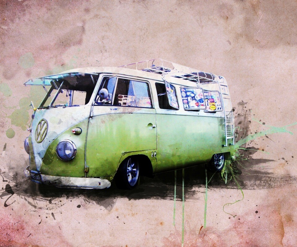Фольксваген 56 года - лучший фургон для путешествий обои