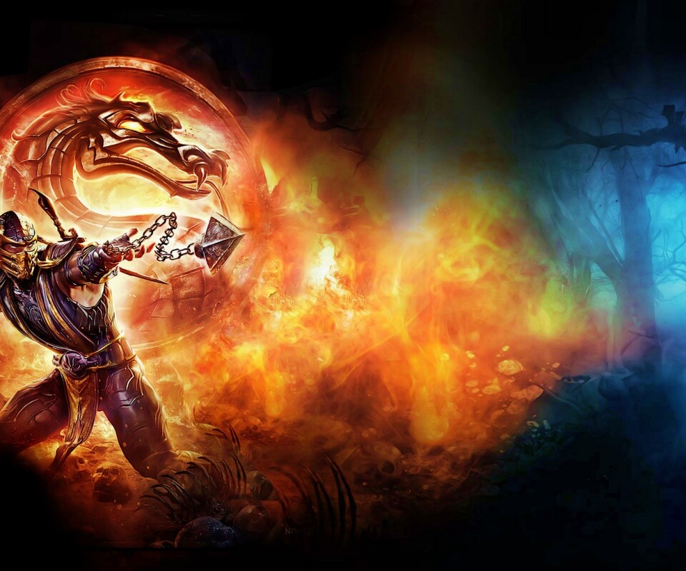 Бой SubZero и Scorpion из Mortal Kombat обои