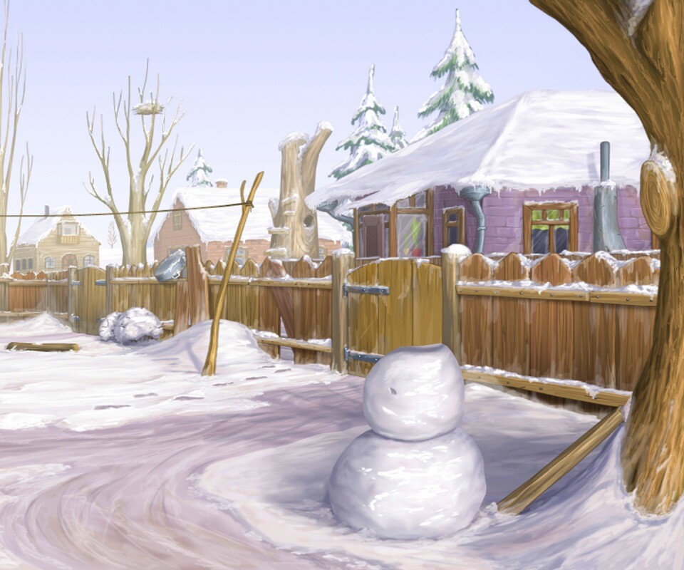 Снеговик обои
