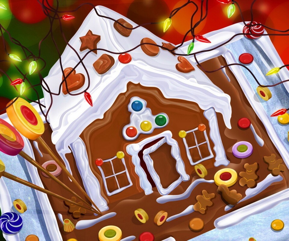 Пряничный домик обои