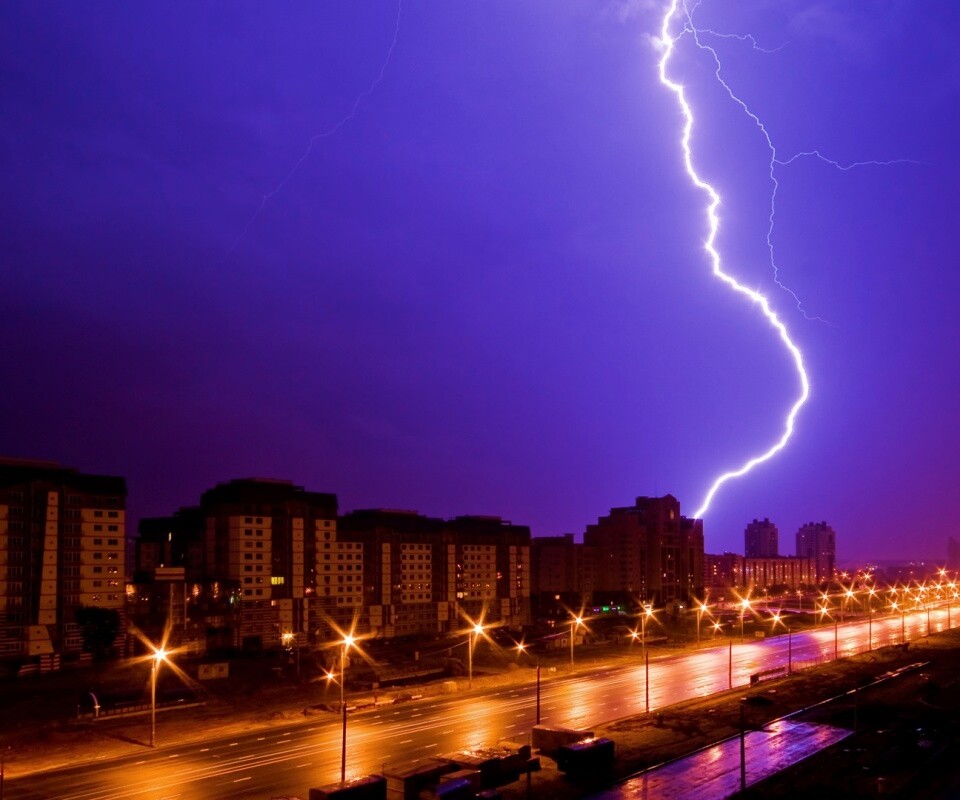 Молния обои