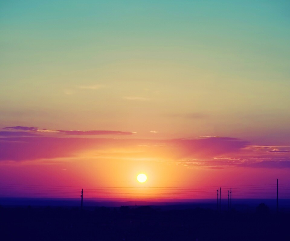 Сказочный закат обои