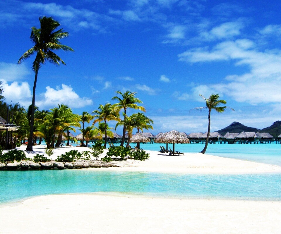 Побережье Бора-бора обои