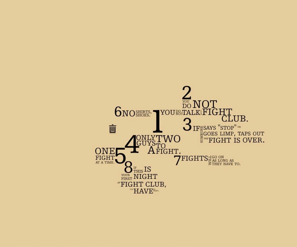 Правила бойцовского клуба обои