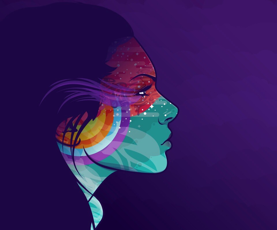 Профиль девушки обои