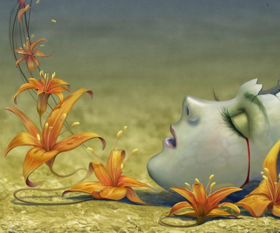 Разбитая маска обои