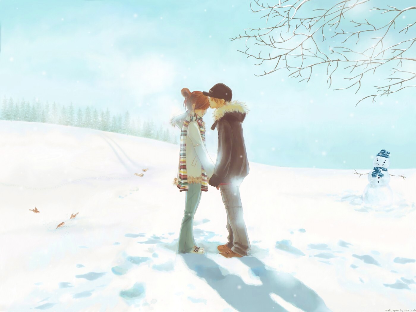 Влюбленная пара обои