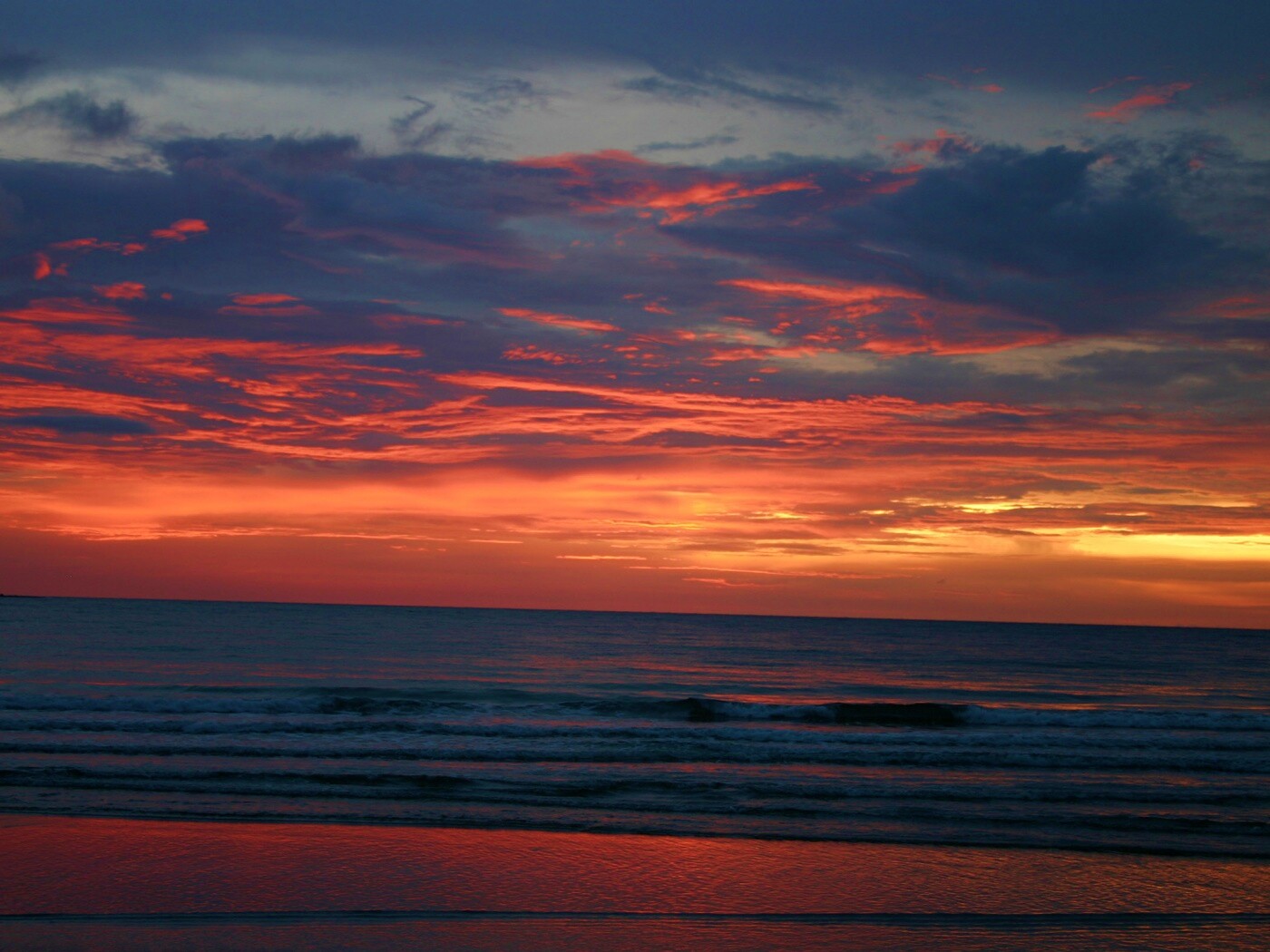 Закат на море обои