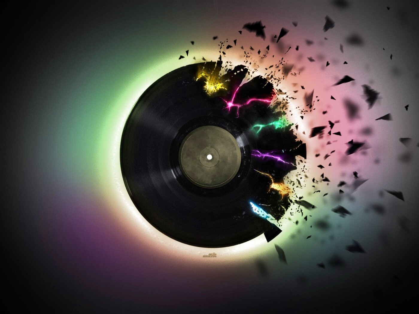 Разрывающийся винил обои