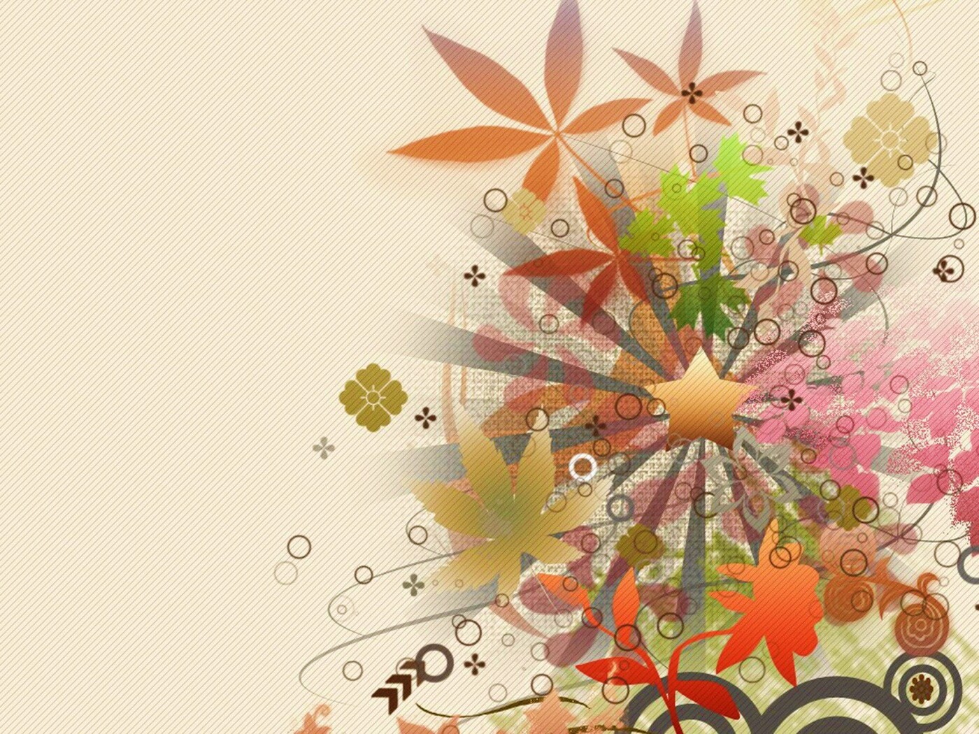 Звездно-листовая абстракция обои