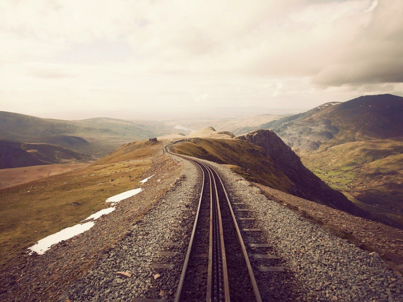 Рельсы уходящие вдаль обои