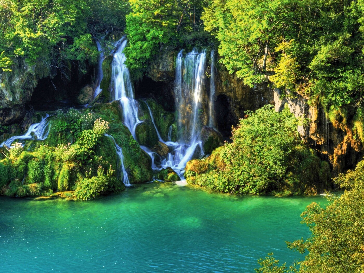 Водопад в дикой природе обои