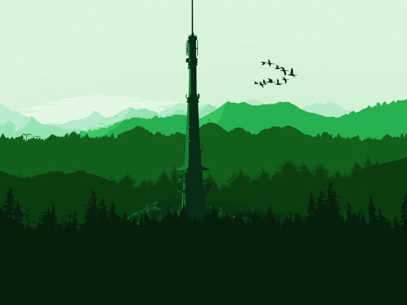 Зеленые горы обои