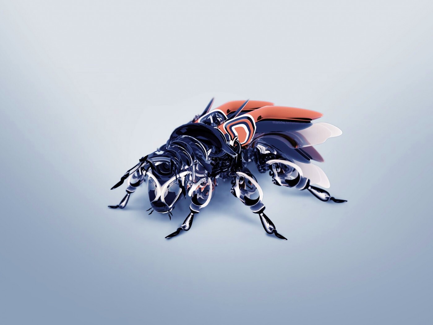 Кибер муха обои