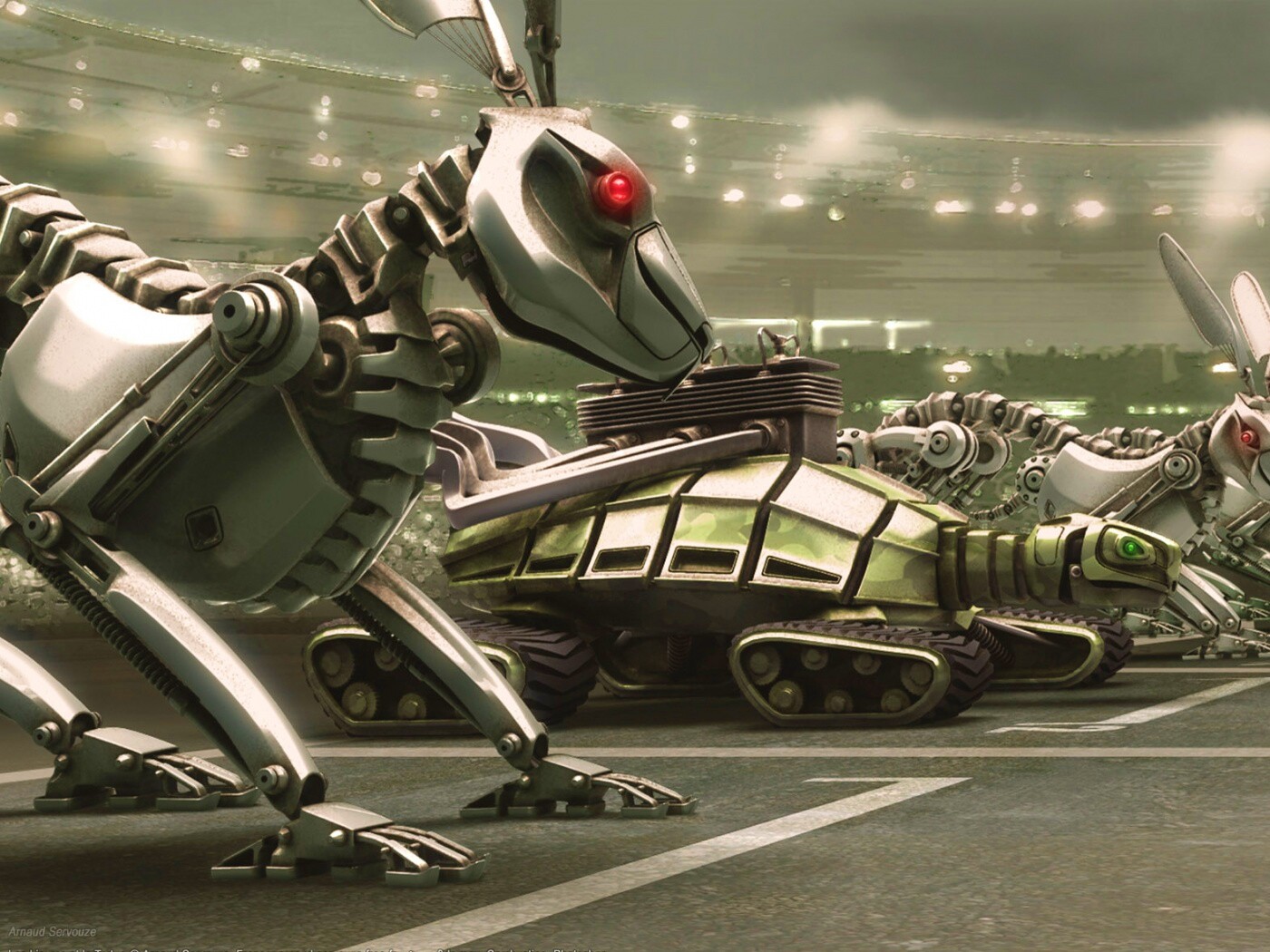 Роботы на старте обои