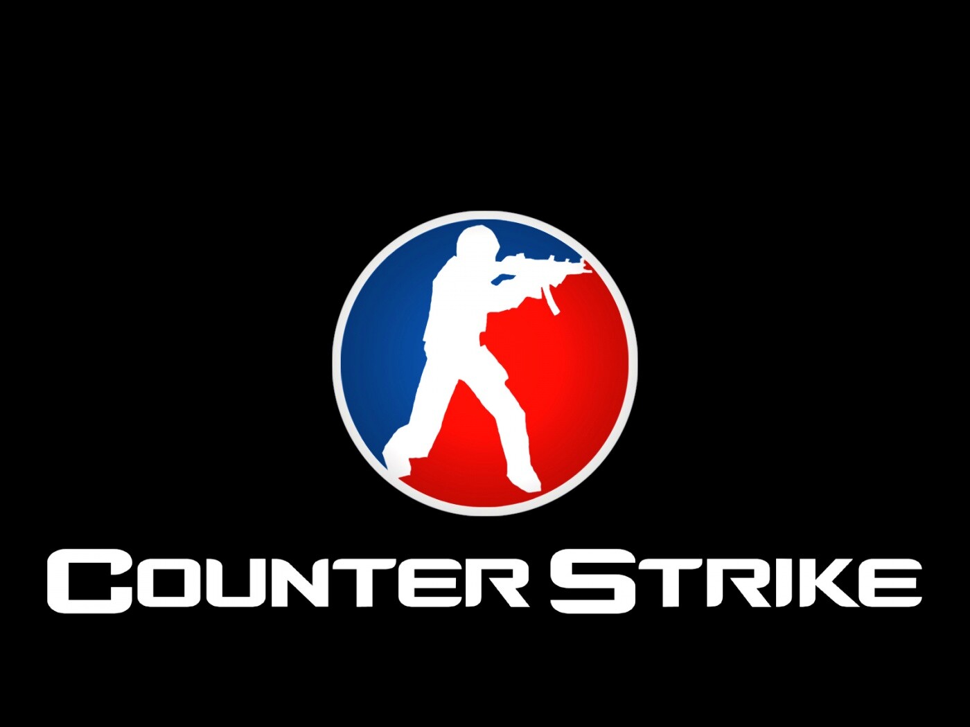 Логотип Counter Strike на черном фоне обои