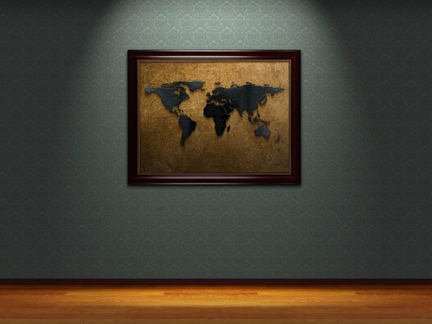 Картина с картой мира обои