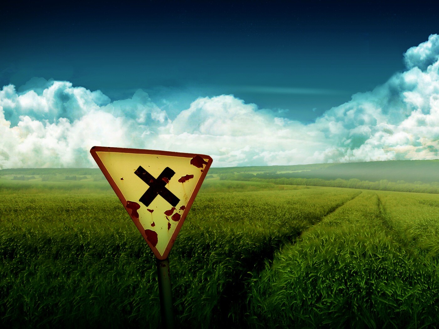 Знак с крестом обои