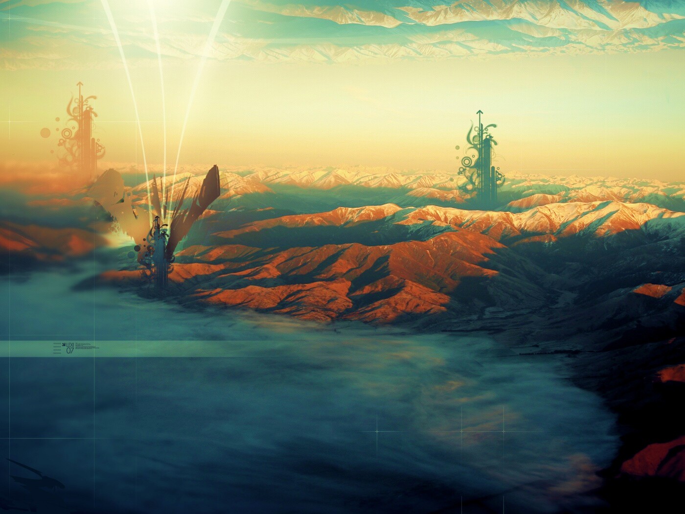 Горная абстракция обои