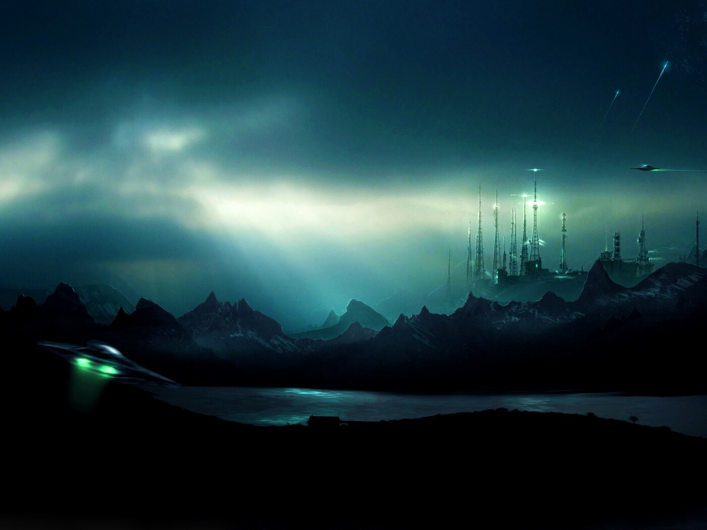 Долина в стиле SciFi обои