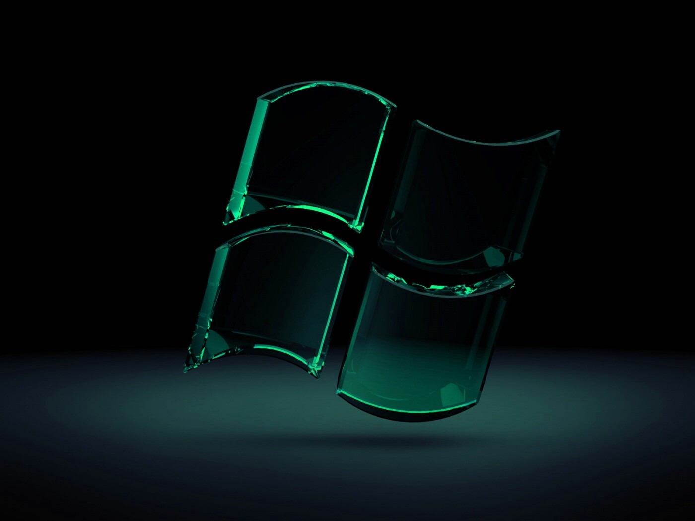 Логотип Windows из стекла обои