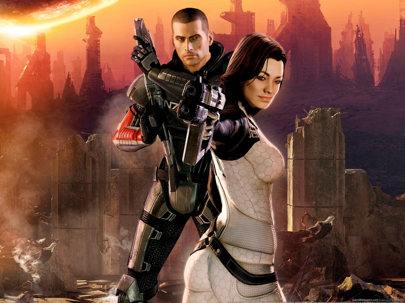 Шепард и Миранда обои