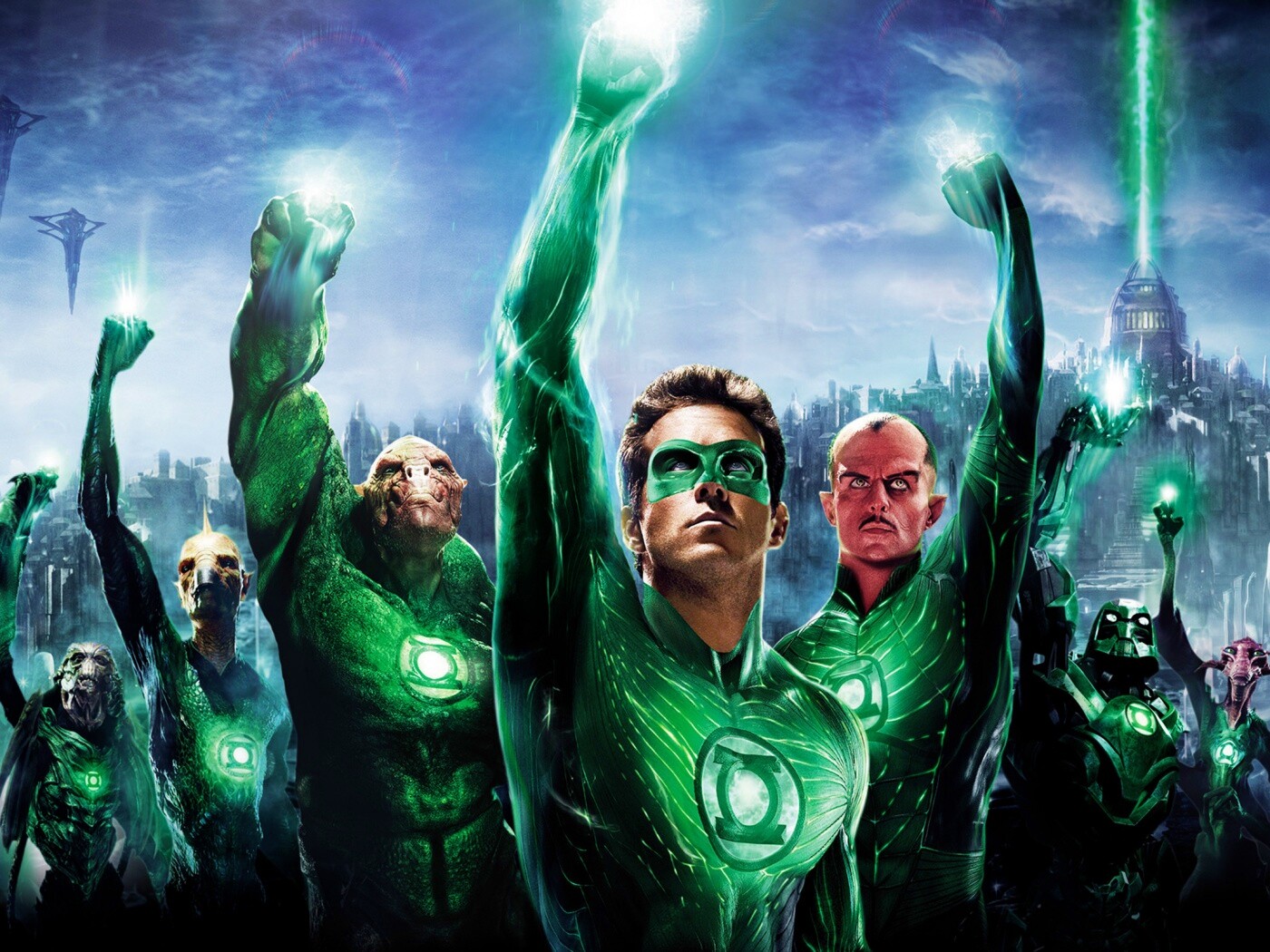 Зеленый фонарь обои