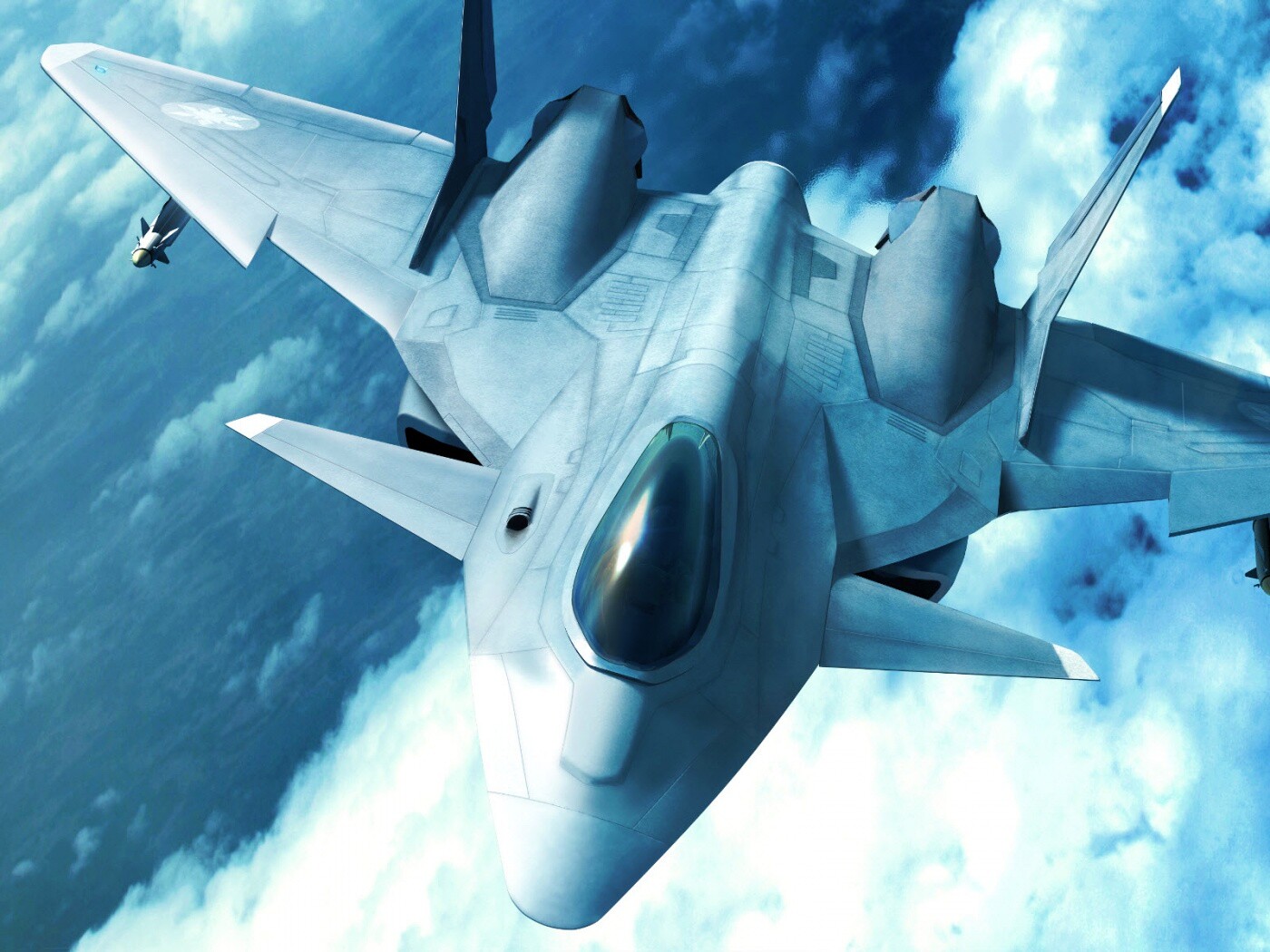 Нарисованный истребитель в полете обои