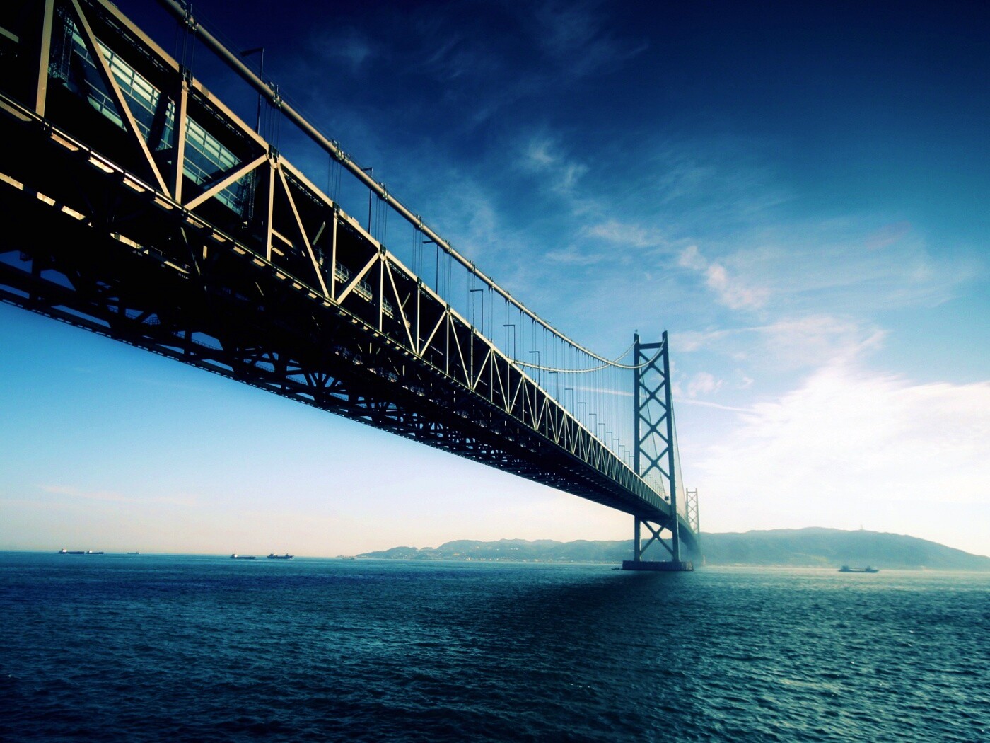 Мост Akashi Kaikyo в Японии обои