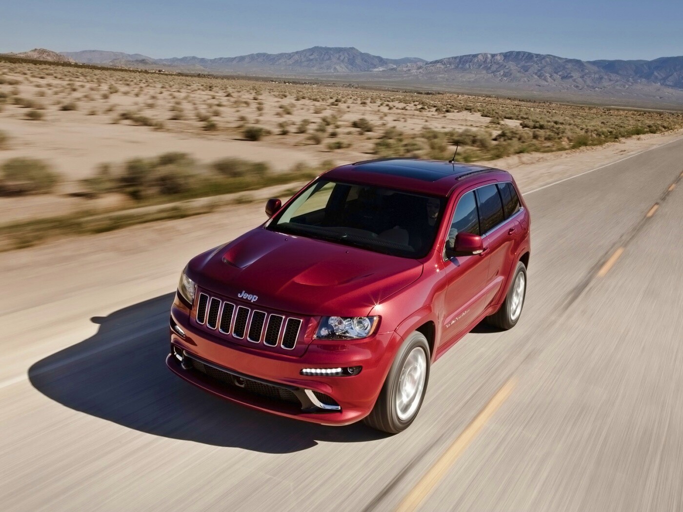 Красный Jeep обои