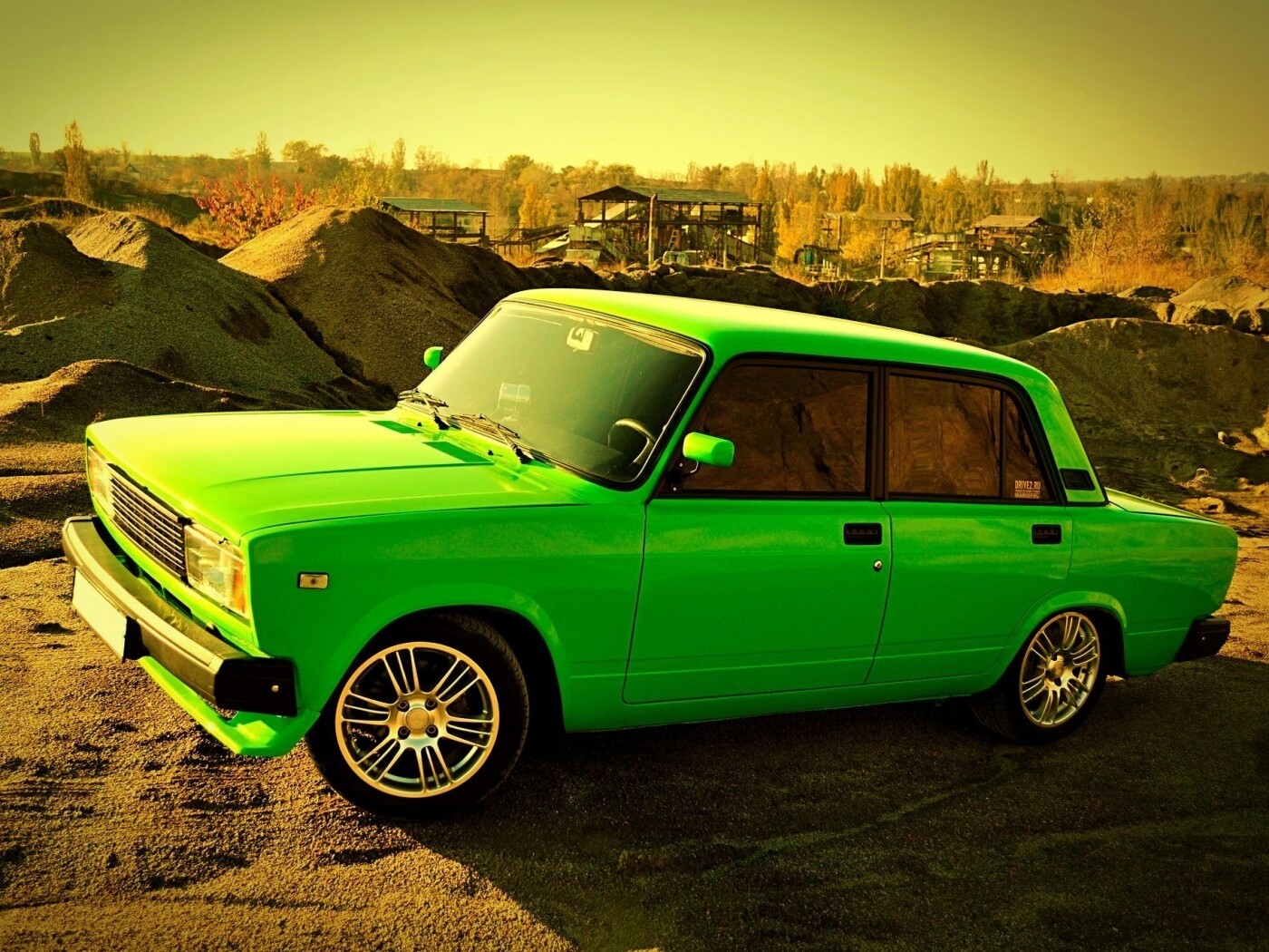 Кислотные жигули обои