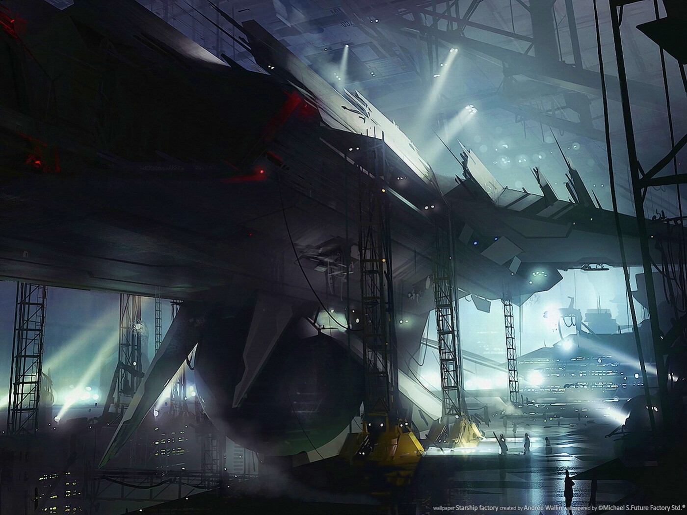 Сборка космического корабля обои