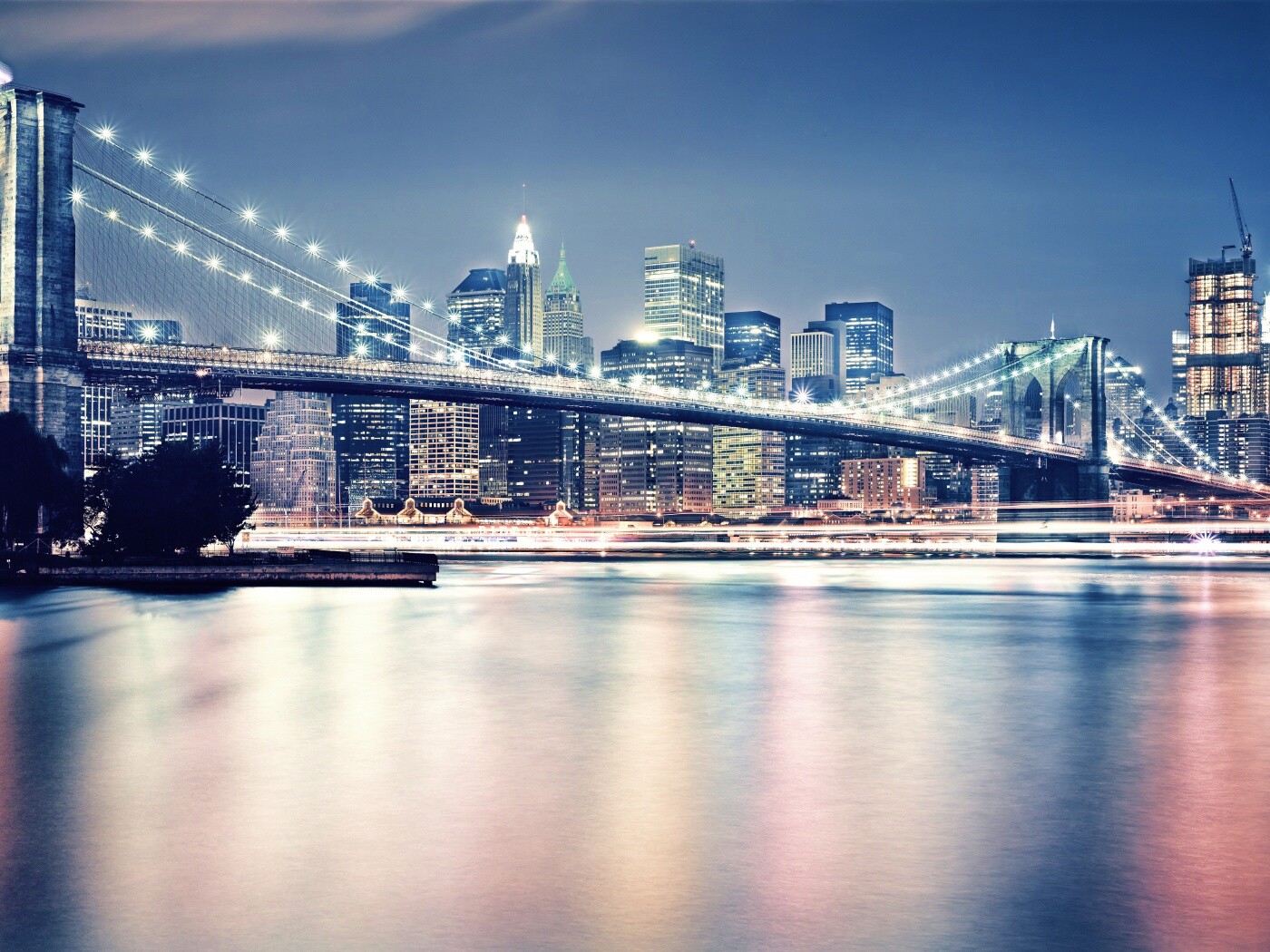 Огни ночного города обои