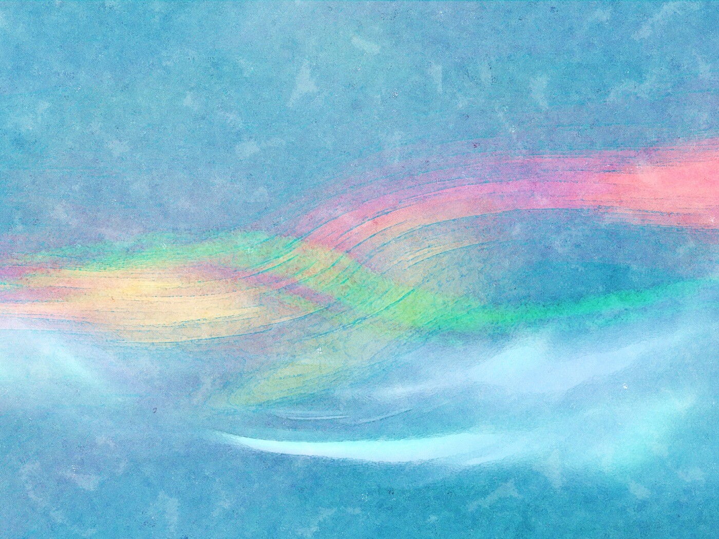 Радужные волны обои