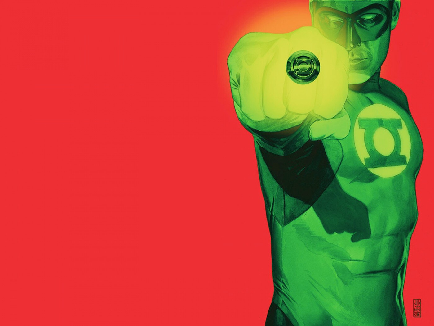 Зелёный фонарь рисунок обои