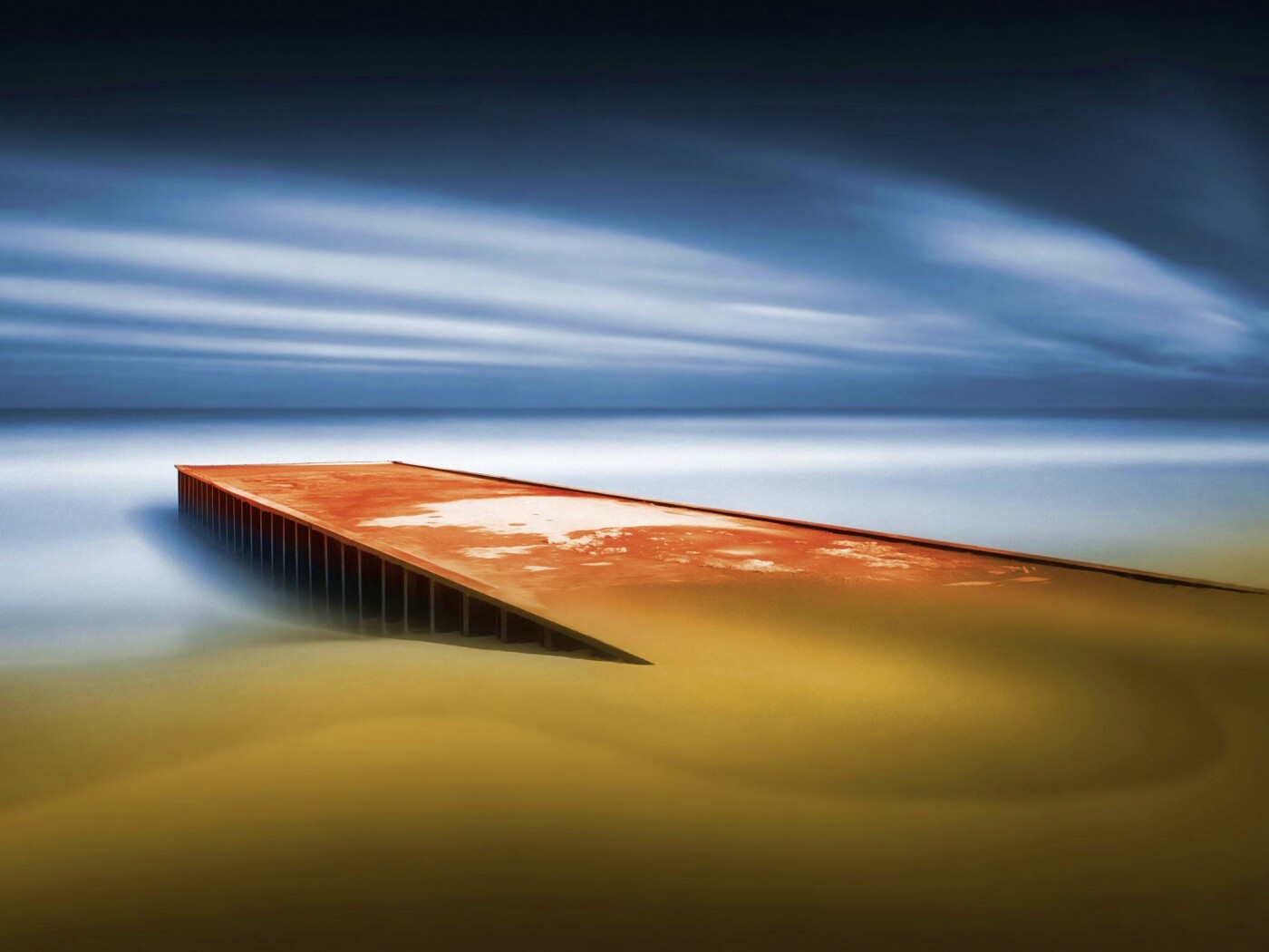 Пирс на пляже обои