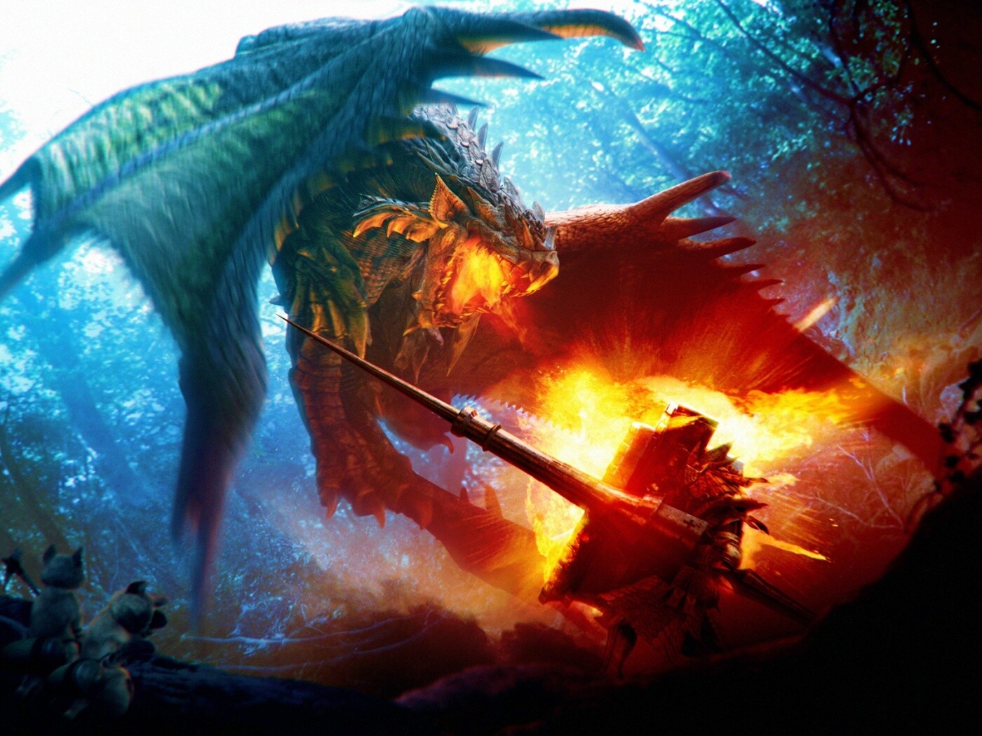 Атакующий дракон обои