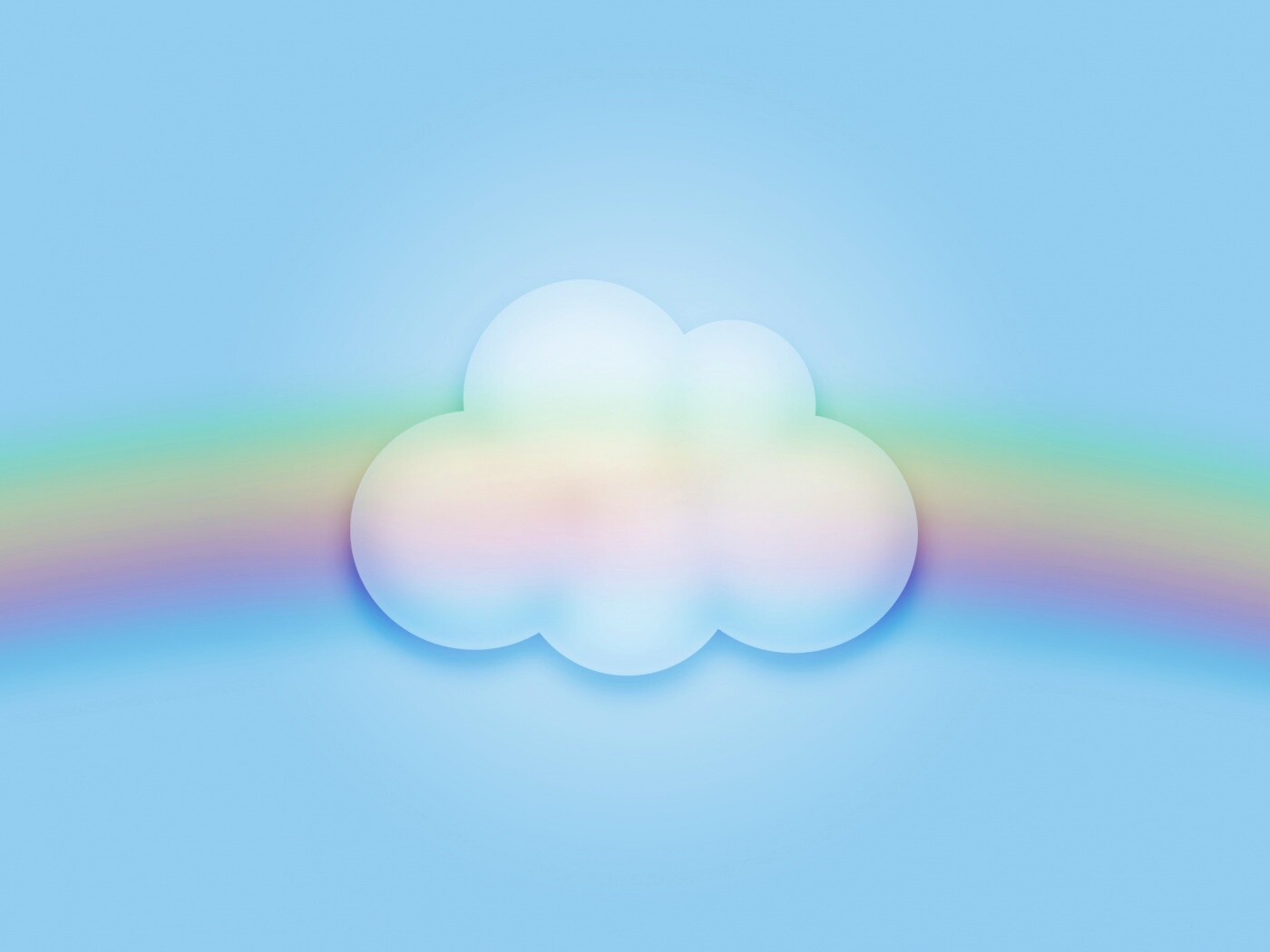 Облако за радугой обои